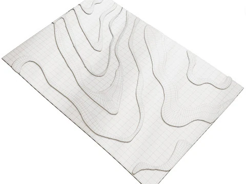 100 cotton rug Limestone 3D Model