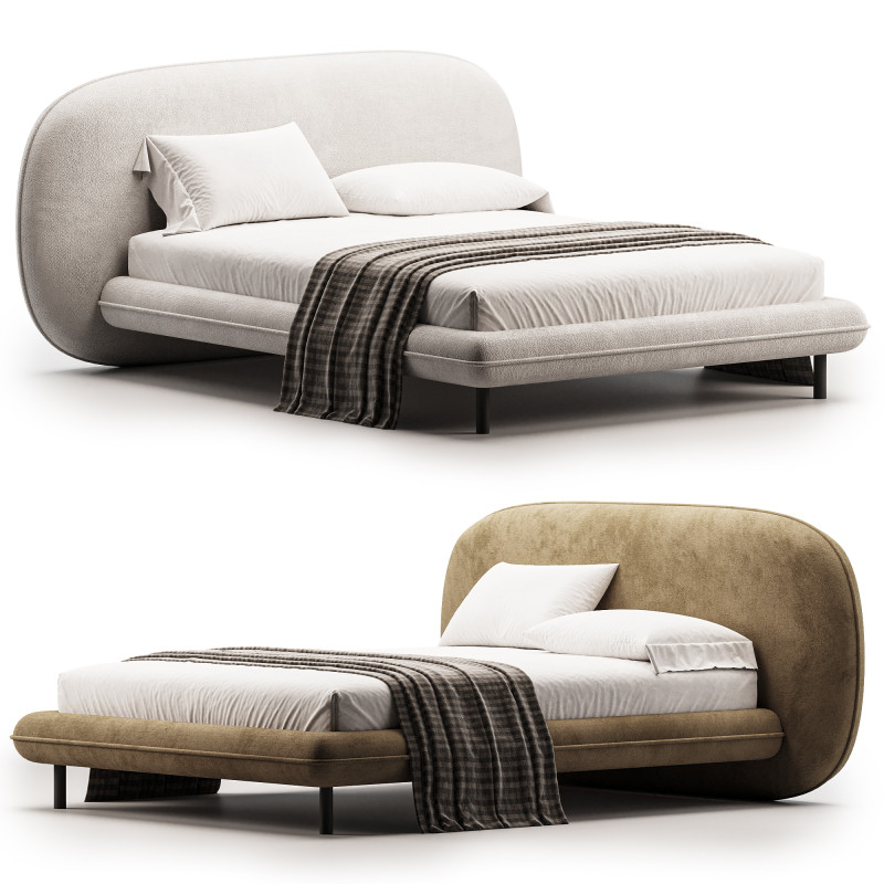Bed KAORI 3D Модель .c4d .max .obj .3ds .fbx .stl .blend