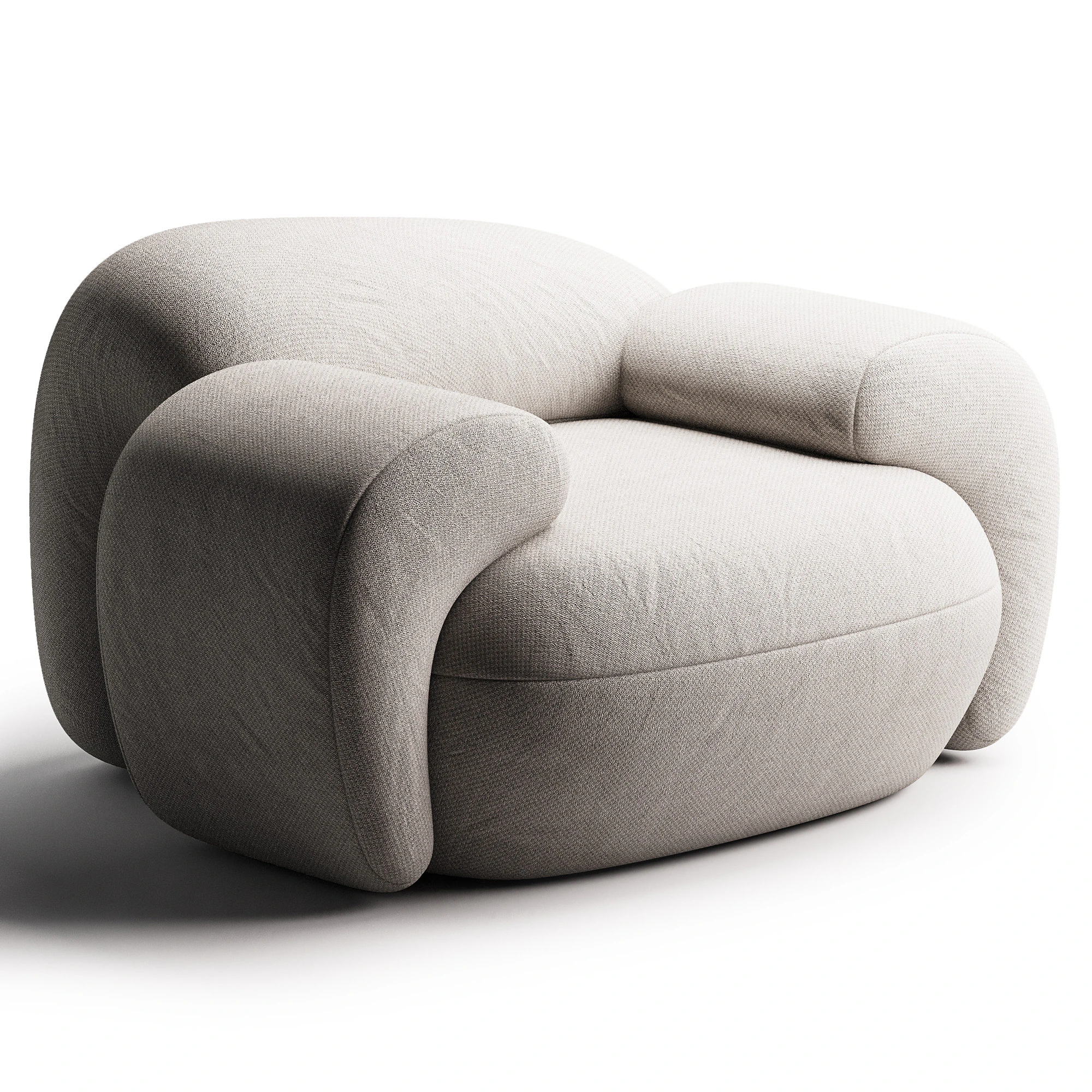Armchair MOCHI by Mogg 3D Model .c4d .max .obj .3ds .fbx .stl .blend 