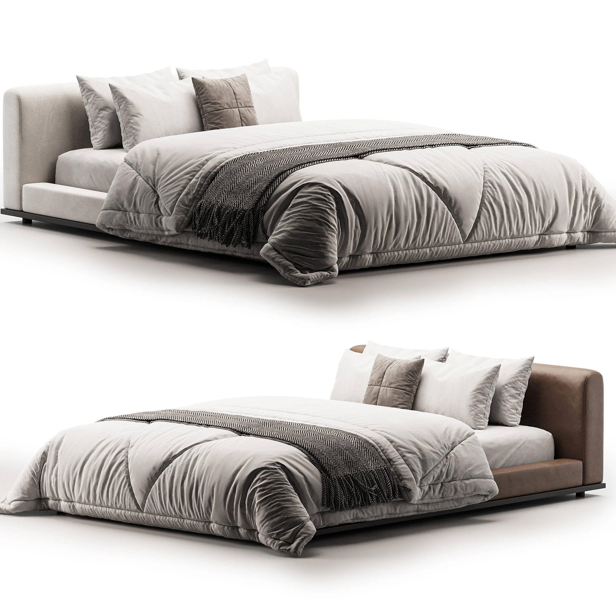 DOMINO bed 3D Model .c4d .max .obj .3ds .fbx .stl .blend 