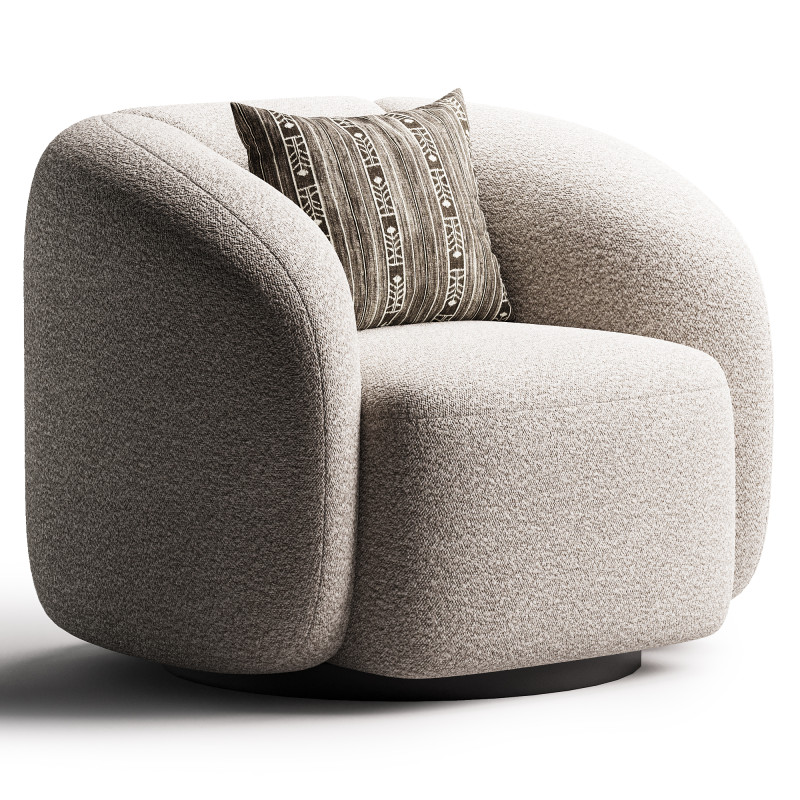 Twils BRIOCHE Armchair Modello 3D .c4d .max .obj .3ds .fbx .stl .blend