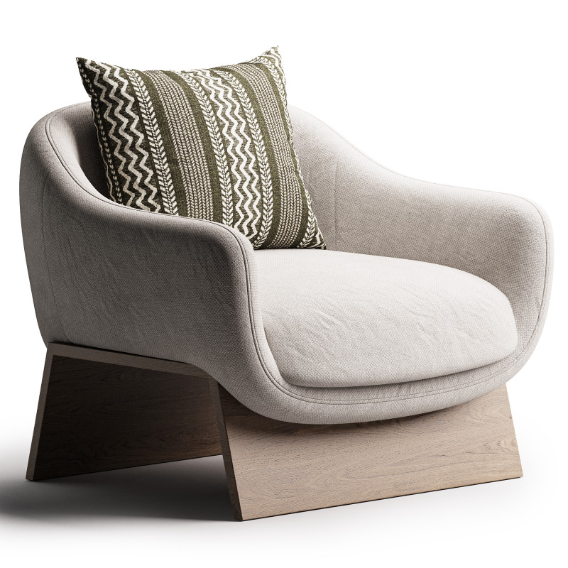 BOOLEAN ARMCHAIR 3D Model .c4d .max .obj .3ds .fbx .stl .blend 