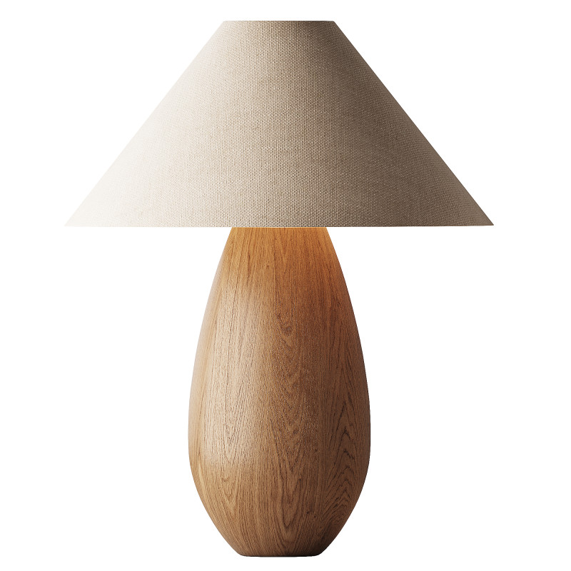 Table lamp made of mountain wood 3D 모델 .c4d .max .obj .3ds .fbx .stl .blend 