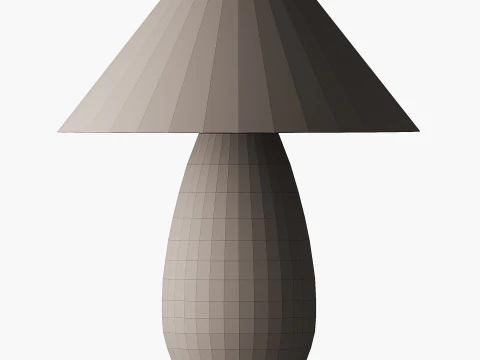 Table lamp made of mountain wood 3D Model