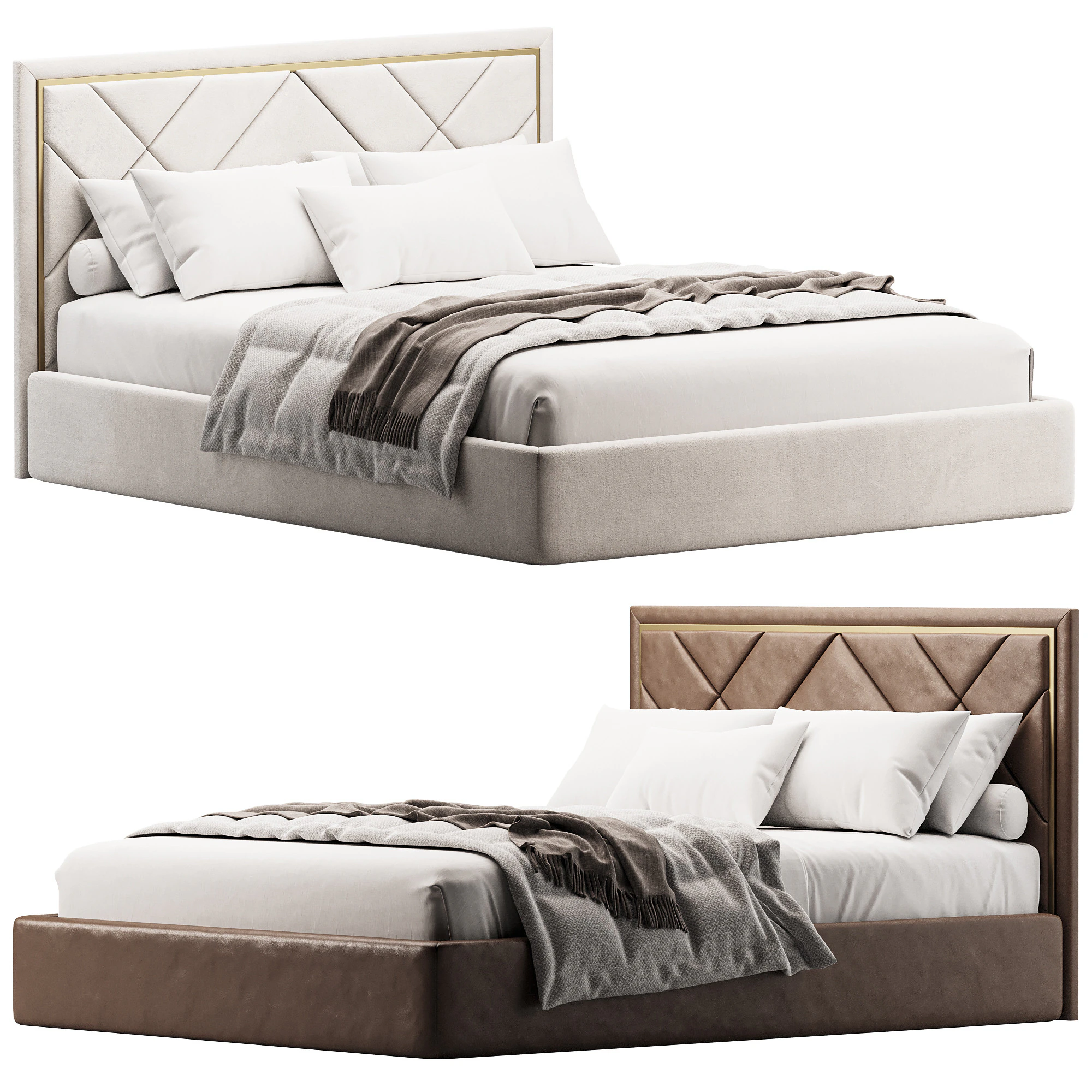 Manzoni Bed 3D Model .c4d .max .obj .3ds .fbx .stl .blend 