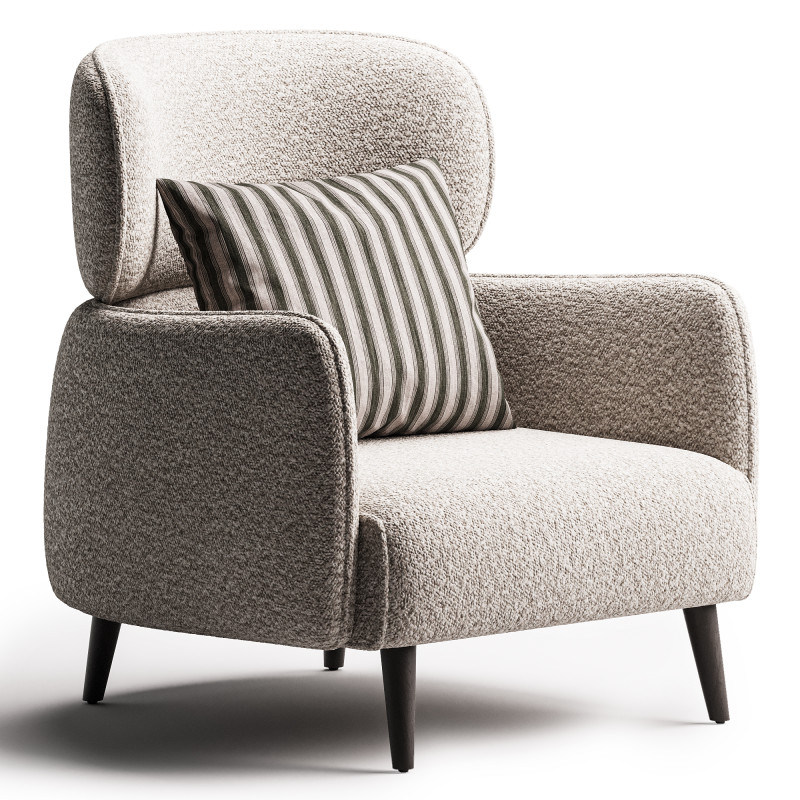 LUNA Armchair Model 3D .c4d .max .obj .3ds .fbx .stl .blend