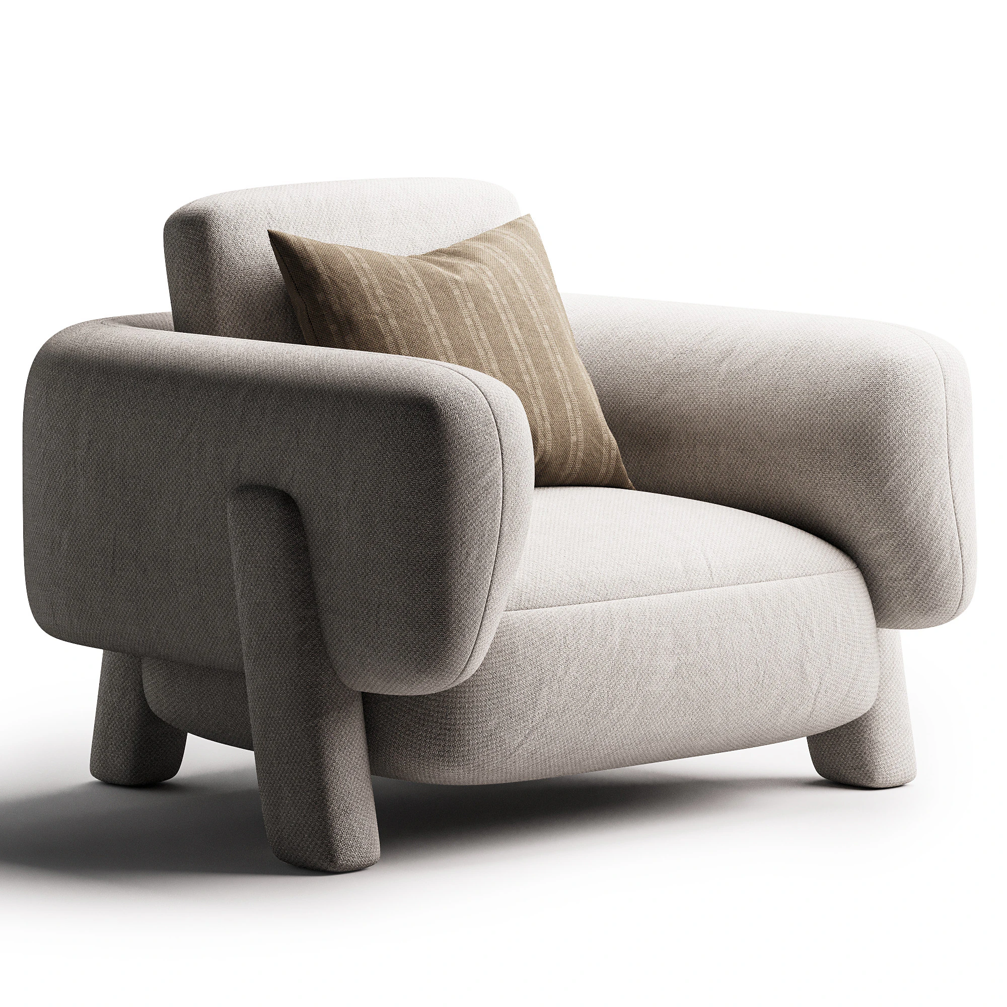Armchair ANAM 3D Model .c4d .max .obj .3ds .fbx .stl .blend