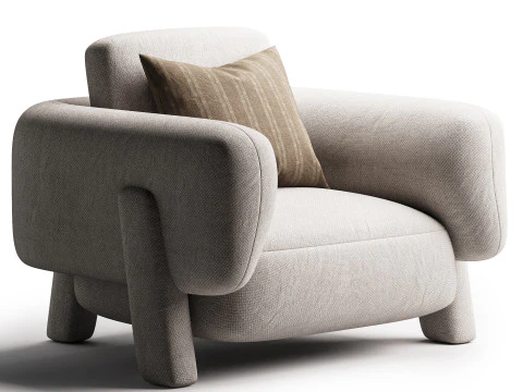 Kursi berlengan ANAM Model 3D