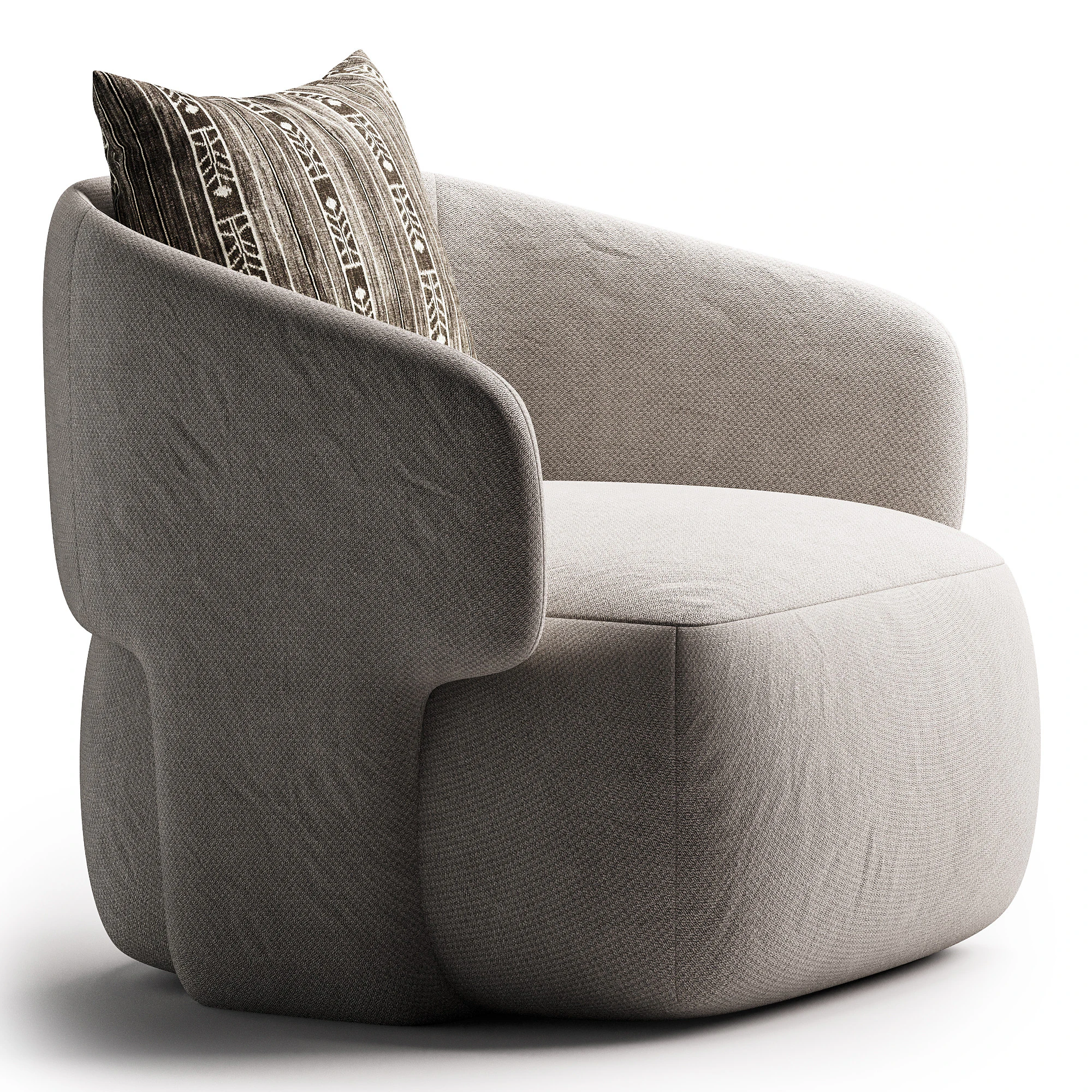 Armchair DOGE 3D Model .c4d .max .obj .3ds .fbx .stl .blend 
