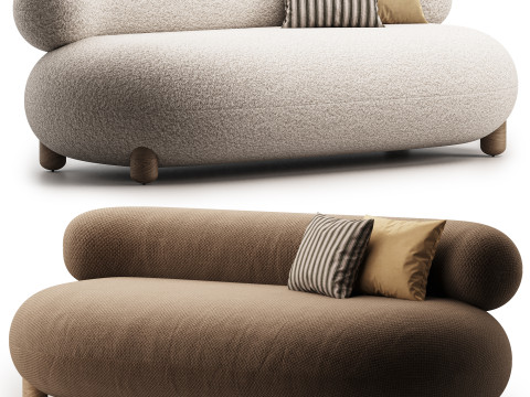 NOOM FLOCK Fabric sofa 3D 모델