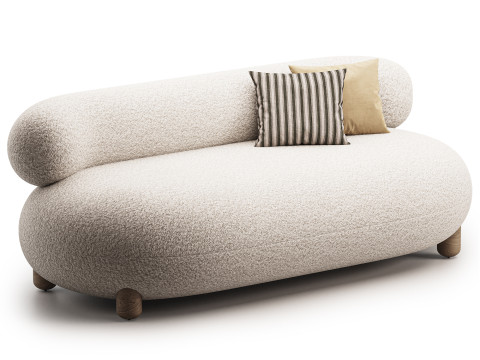 NOOM FLOCK Fabric sofa 3D Модель