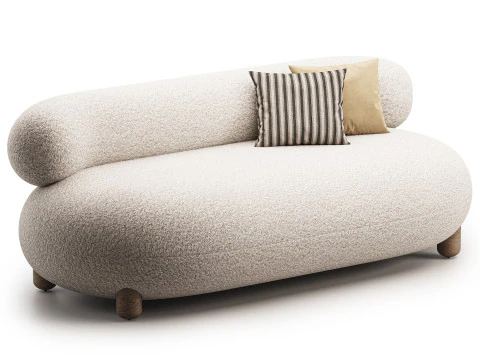 NOOM FLOCK Fabric sofa 3D Model