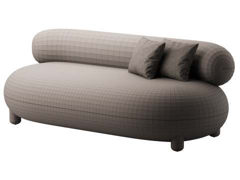 NOOM FLOCK Fabric sofa 3D Модель