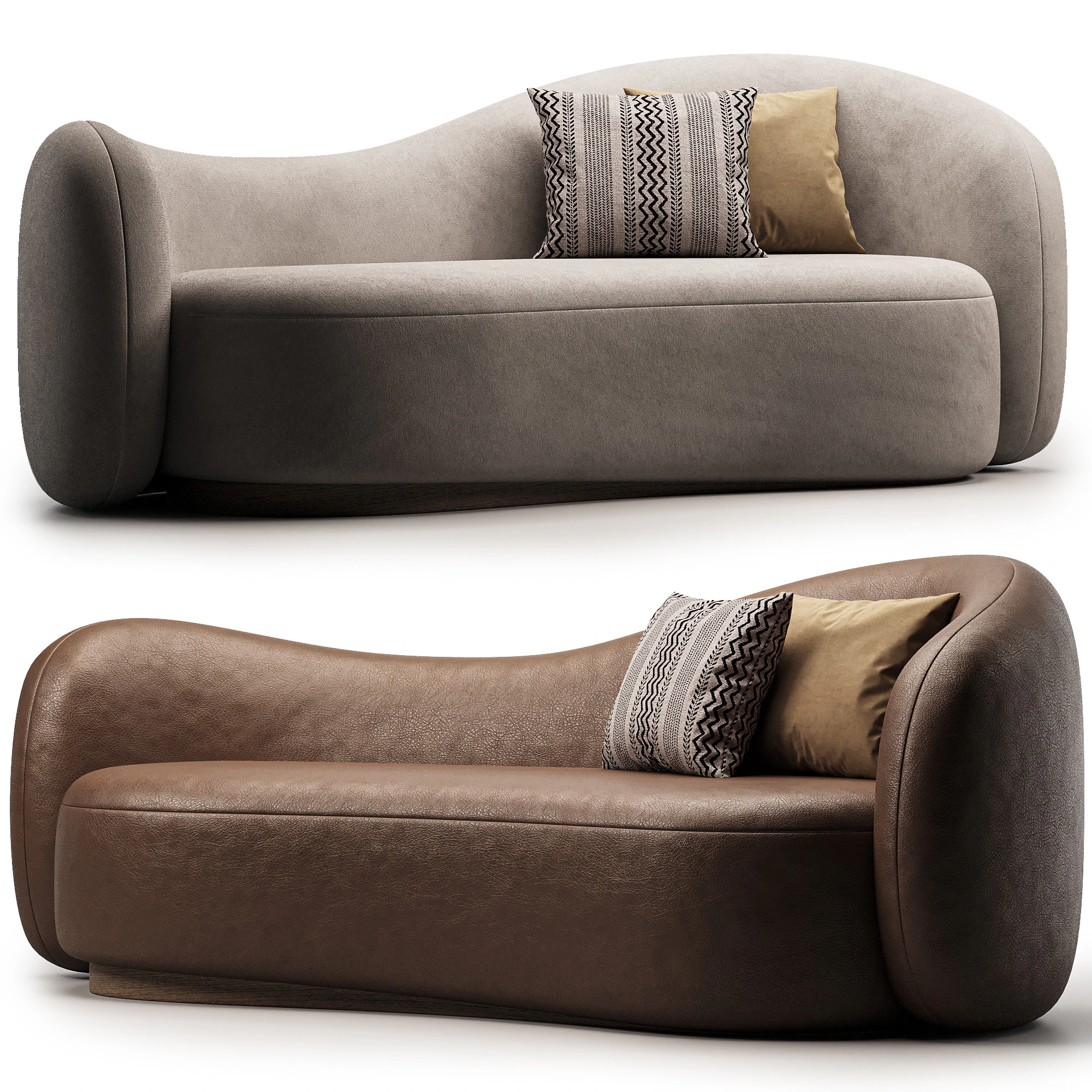 Paloma Sofa 200 3D Model .c4d .max .obj .3ds .fbx .stl .blend 