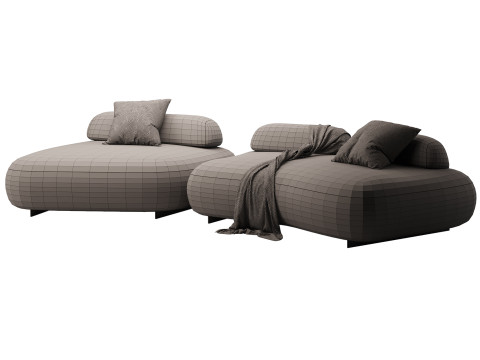 Curved Modern Outdoor Sofa Eichholtz Modelo 3D