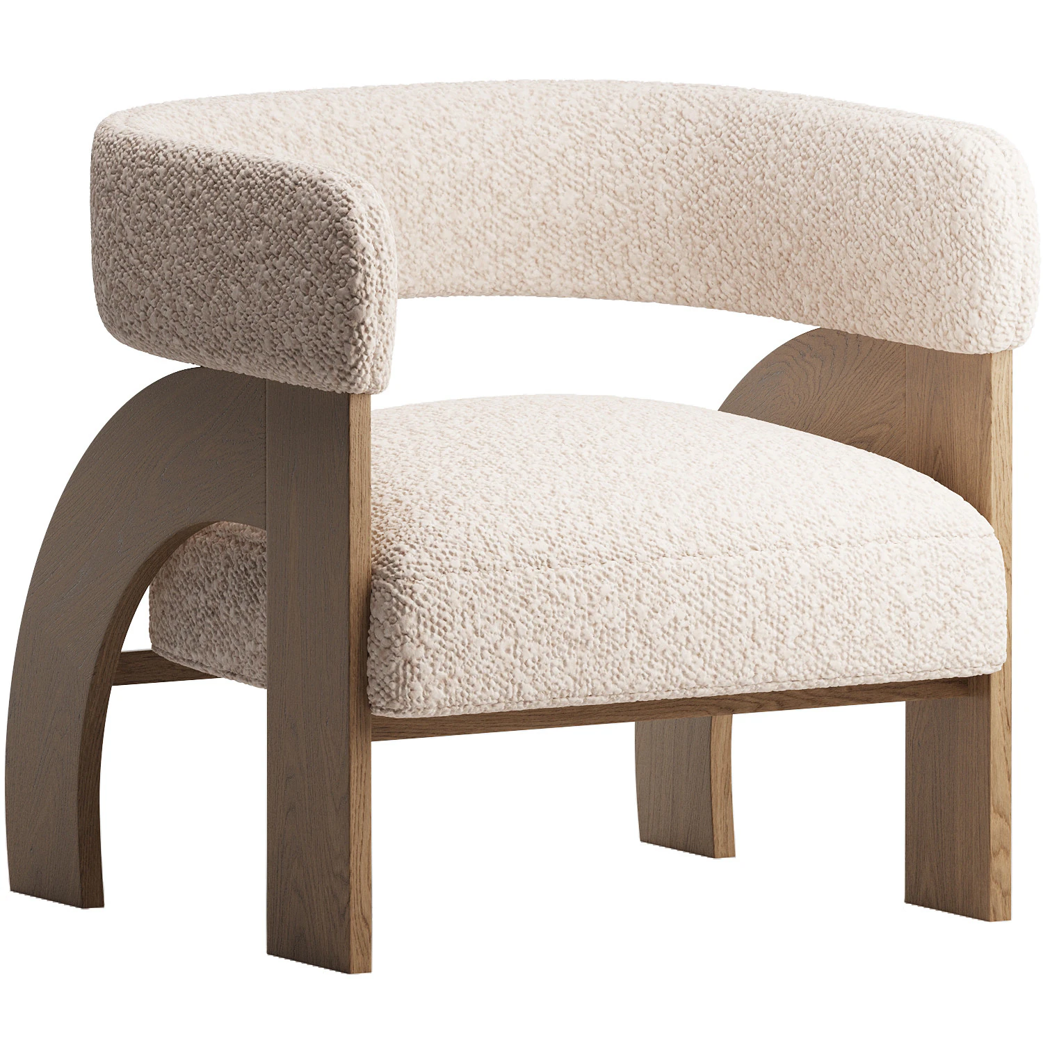 Agacia Accent Chair 3D Model .c4d .max .obj .3ds .fbx .stl .blend