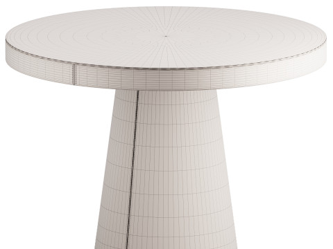 Extendable dining table LAGEN ROUND 3D Model