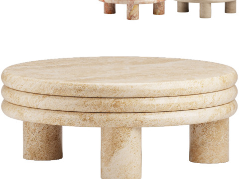 Name Brittny Round Coffee Table 3D 모델