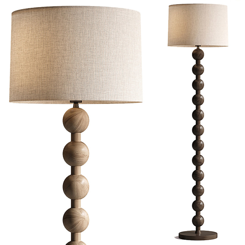 Hugo Barbell Floor Lamp Modello 3D .c4d .max .obj .3ds .fbx .stl .blend