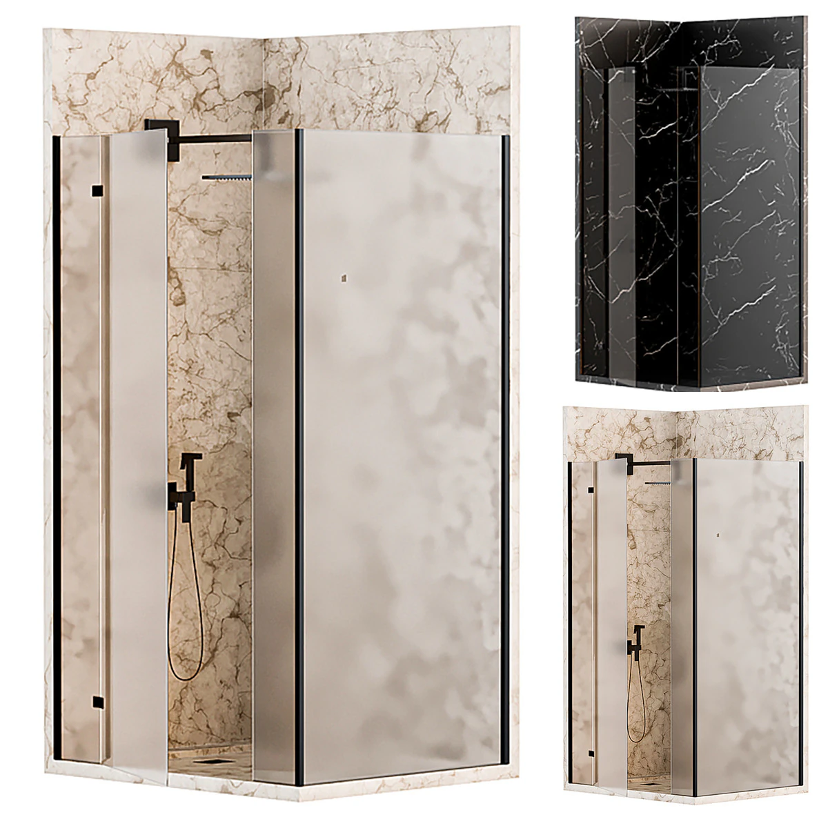 Shower cabin 3D Model .c4d .max .obj .3ds .fbx .stl .blend 