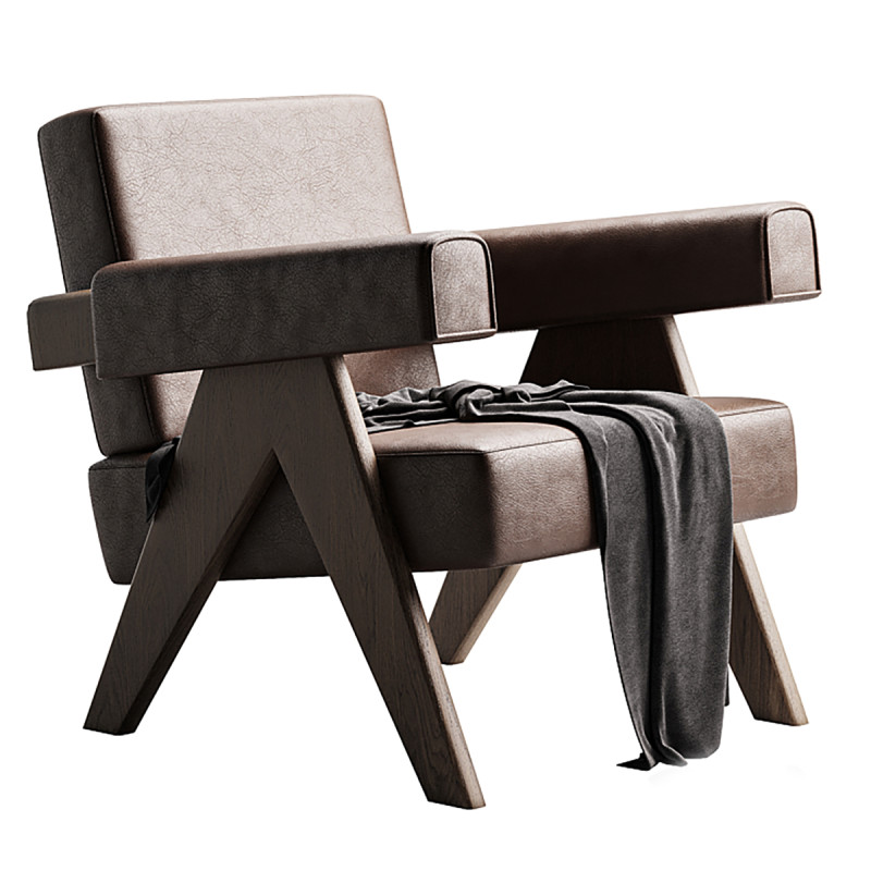 Cassina - Capitol Complex Armchair 3D Модель .c4d .max .obj .3ds .fbx .stl .blend