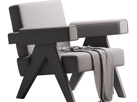 Cassina - Capitol Complex Armchair 3D Модель