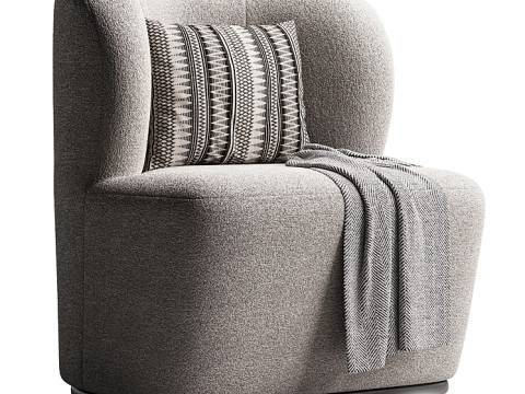 GUBI - Stay Lounge Chair Modello 3D