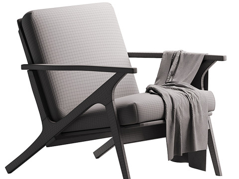 Cavett Wood Frame Chair Modelo 3D