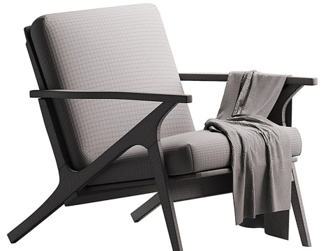 Cavett Wood Frame Chair 3D Model