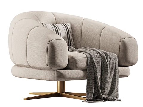 Kursi putar Matahari terbenam Model 3D