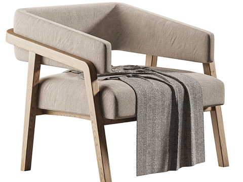 Dexter Lounge Chair by Four Hands 3D Model