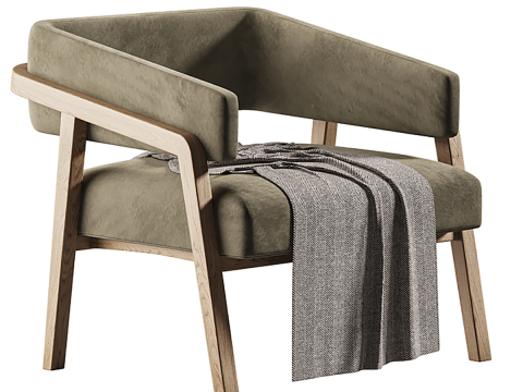Dexter Lounge Chair by Four Hands Modello 3D