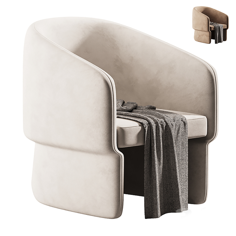 Lauryn Lounge Chair Model 3D .c4d .max .obj .3ds .fbx .stl .blend