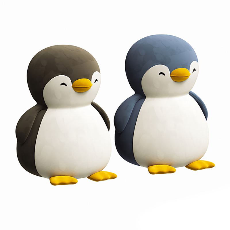 Penguin Plush Toy 3D Modell .c4d .max .obj .3ds .fbx .stl .blend