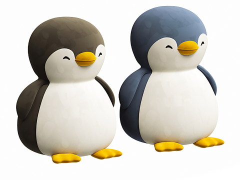 Penguin Plush Toy 3D Модель