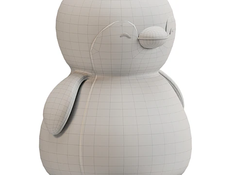 Penguin Plush Toy 3D Model