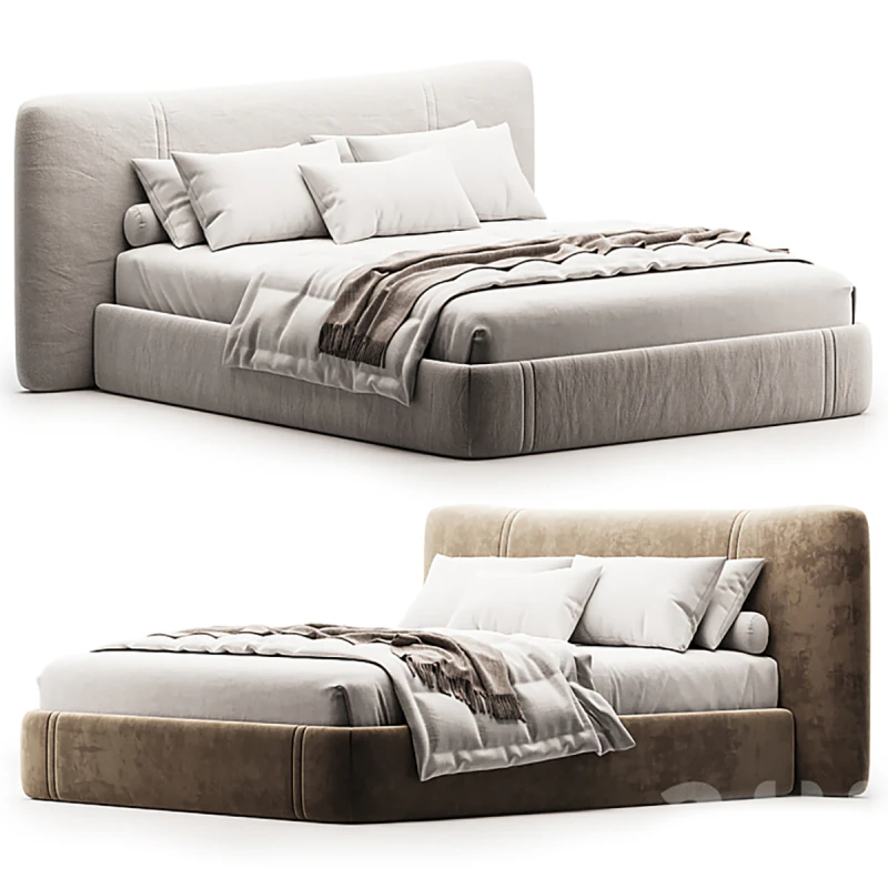 Угольная кровать 3D Модель .c4d .max .obj .3ds .fbx .stl .blend 