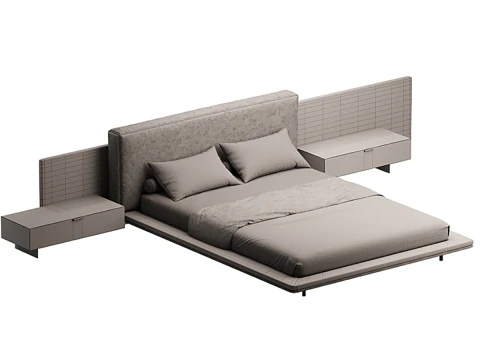 क्षैतिज बिस्तर 3D मॉडल