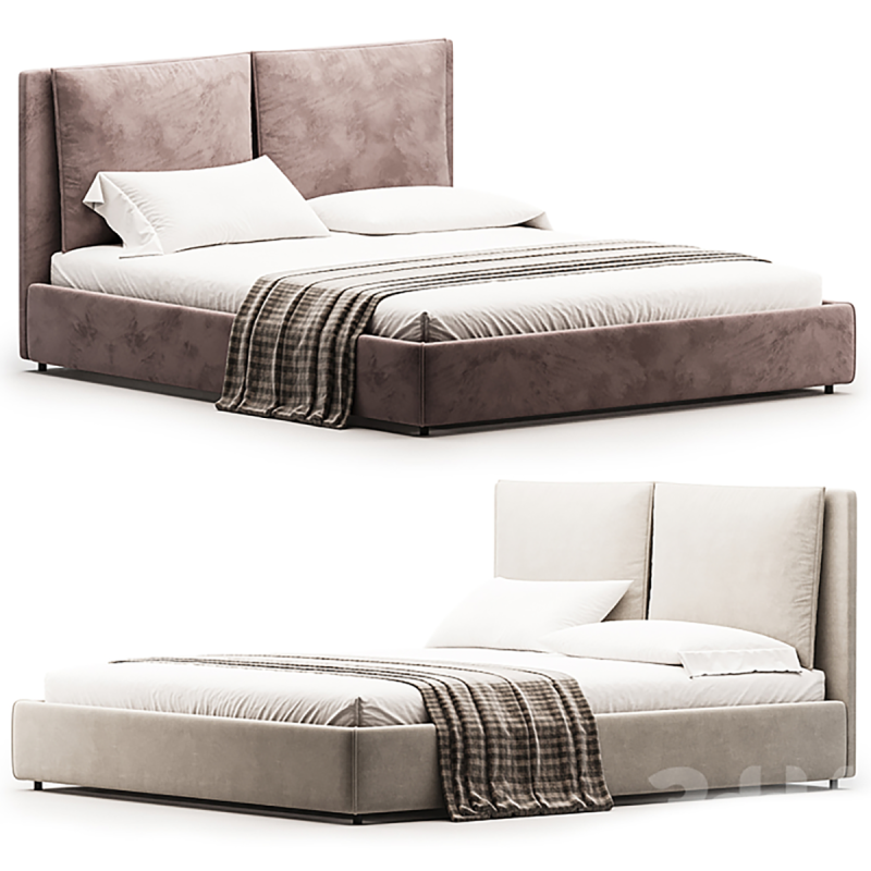 LUIS Bed 3D Model .c4d .max .obj .3ds .fbx .stl .blend
