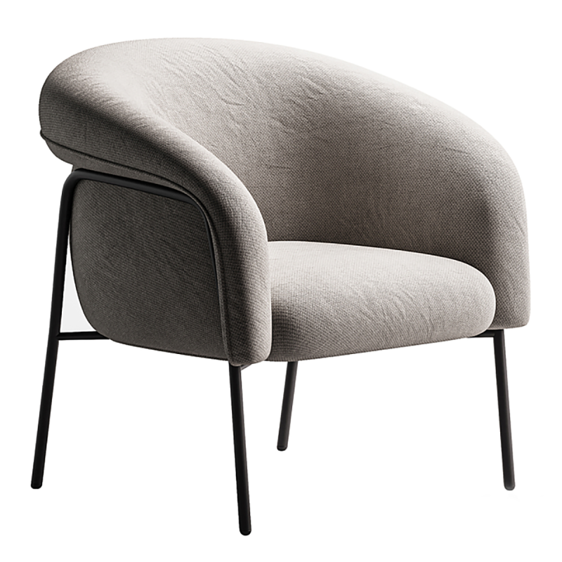 ARMCHAIR KENSOL Velvet Blue Modello 3D .c4d .max .obj .3ds .fbx .stl .blend 