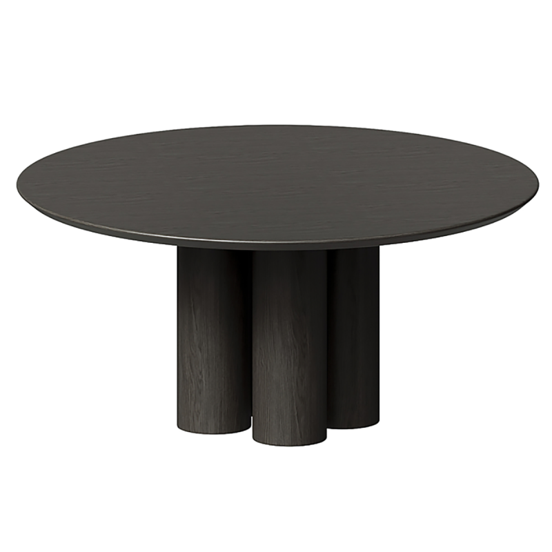 Wood Color Round Dining Table 3D 模型 .c4d .max .obj .3ds .fbx .stl .blend 