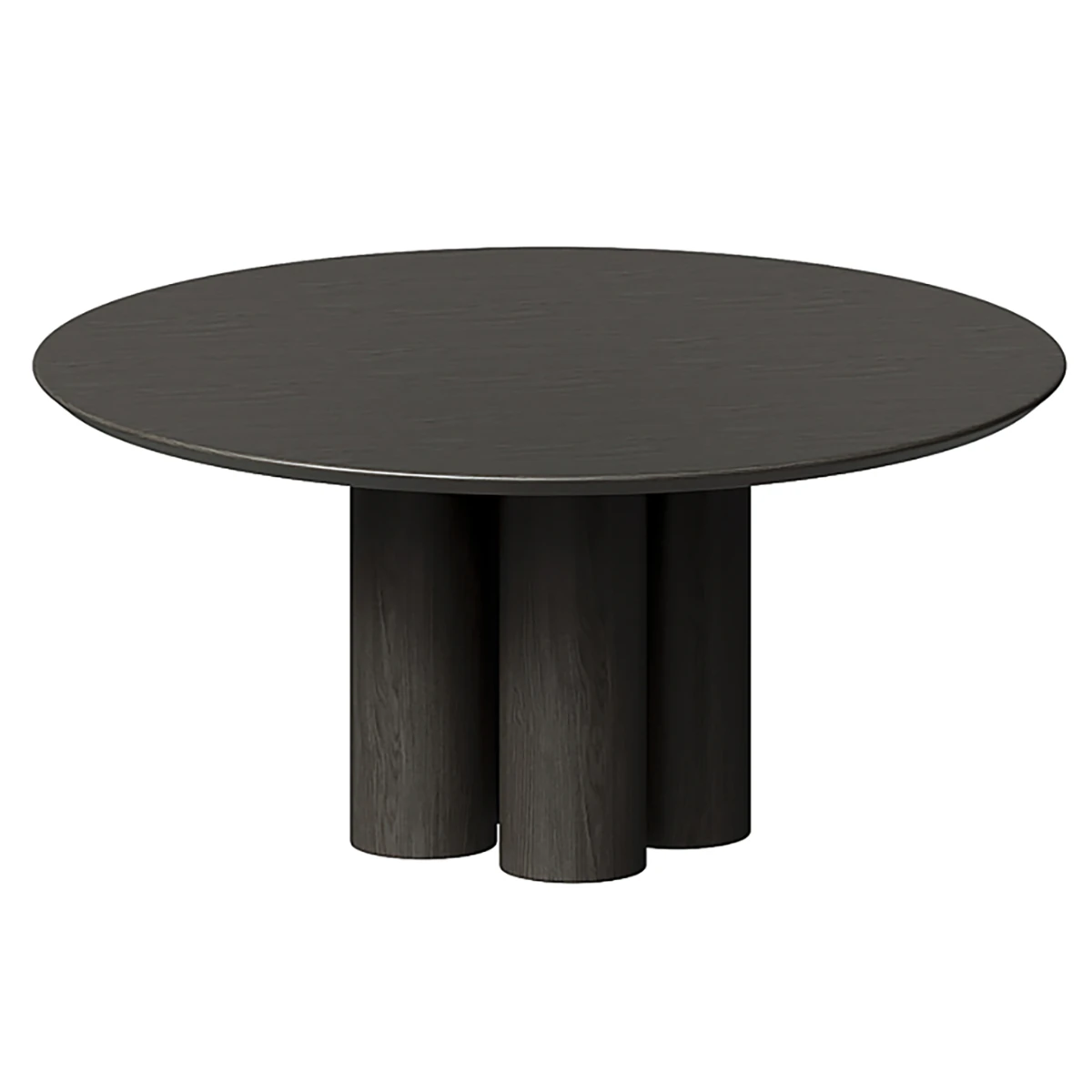 Wood Color Round Dining Table 3D Model .c4d .max .obj .3ds .fbx .stl .blend