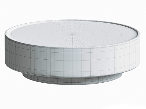 Vitolo Carved Round Coffee Table Model 3D