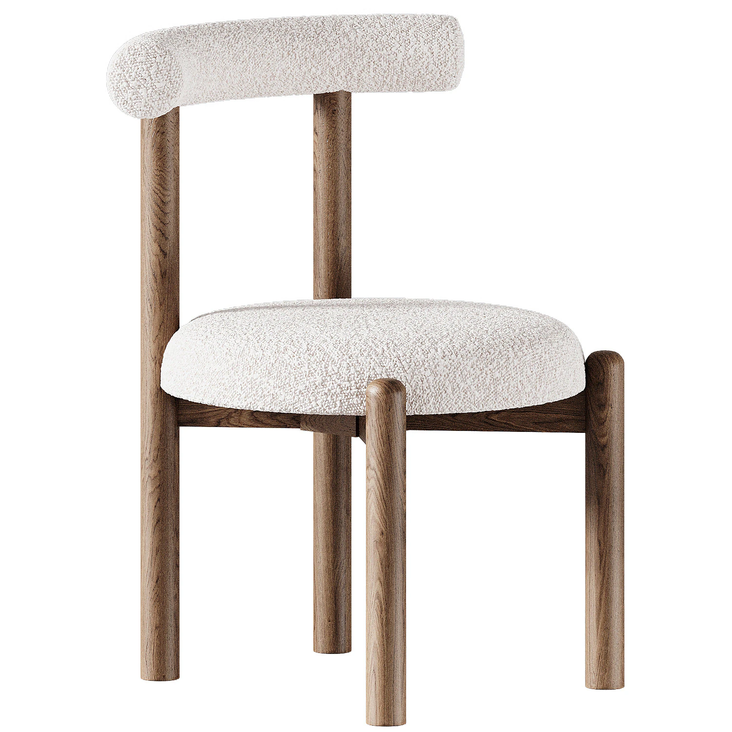 Dame Dining Chair 3D Model .c4d .max .obj .3ds .fbx .stl .blend 