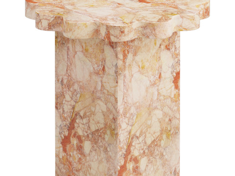 Scalloped Indoor and Outdoor Side Table 3D मॉडल