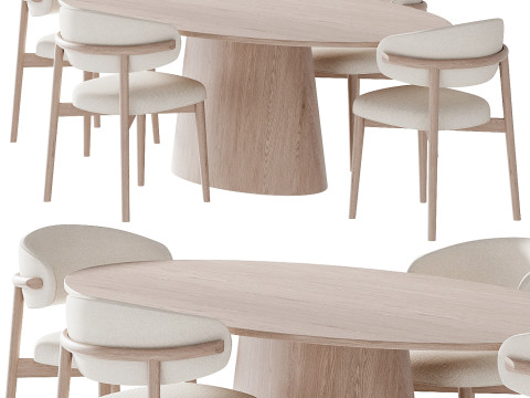 Ferrara Deephouse Chair and Oval dining table Modèle 3D