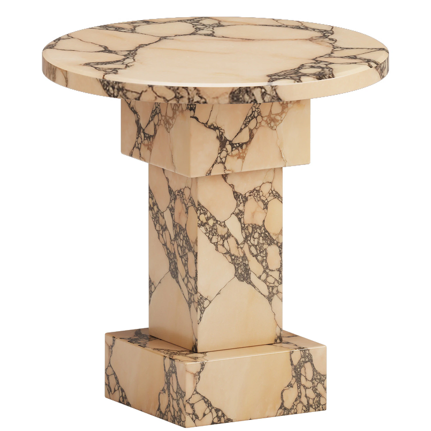 Potts Round Side Table 3D Model .c4d .max .obj .3ds .fbx .stl .blend 