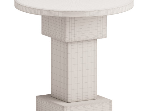 Potts Round Side Table Model 3D