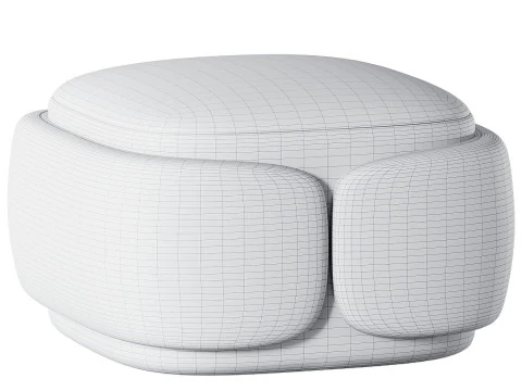 Dolly Ottoman 3D Model