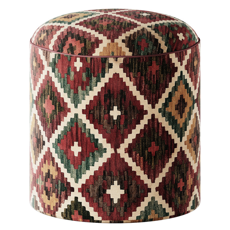 Kelim-Teppich-Pouf-Ottoman 3D Modell .c4d .max .obj .3ds .fbx .stl .blend 